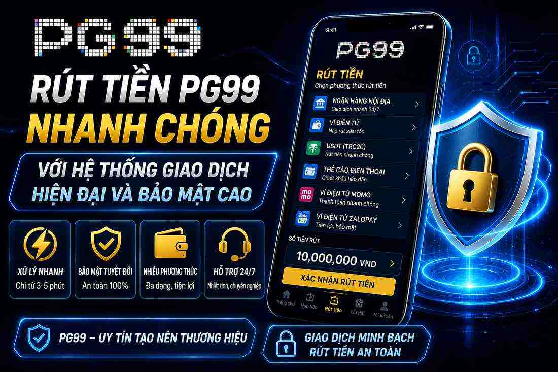 Rút tiền PG99 nhanh chóng với hệ thống giao dịch hiện đại và bảo mật cao 